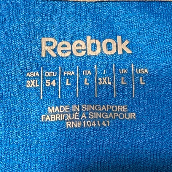 Reebok Athletic Long Sleeve Zippered‎ Collar Jacket Shirt Size L Polyester Blend - Picture 4 of 10